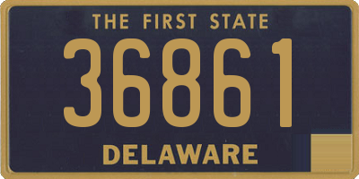 DE license plate 36861