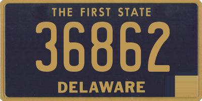DE license plate 36862