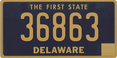 DE license plate 36863