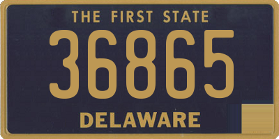 DE license plate 36865