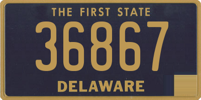 DE license plate 36867