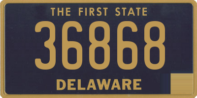 DE license plate 36868