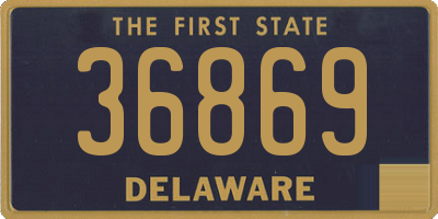 DE license plate 36869