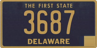 DE license plate 3687