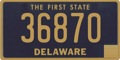 DE license plate 36870