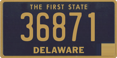 DE license plate 36871