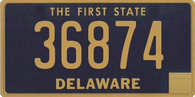 DE license plate 36874