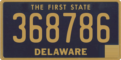 DE license plate 368786