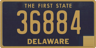 DE license plate 36884