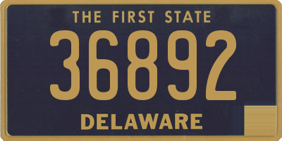 DE license plate 36892