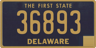 DE license plate 36893