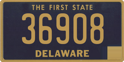 DE license plate 36908