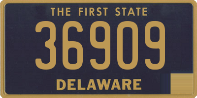 DE license plate 36909