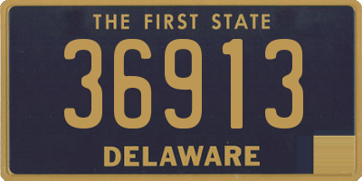 DE license plate 36913