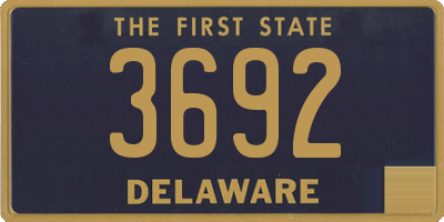 DE license plate 3692