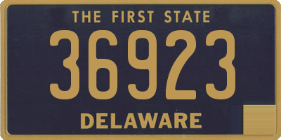 DE license plate 36923