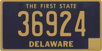 DE license plate 36924