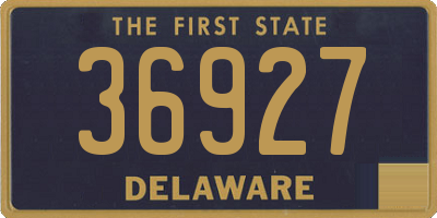 DE license plate 36927