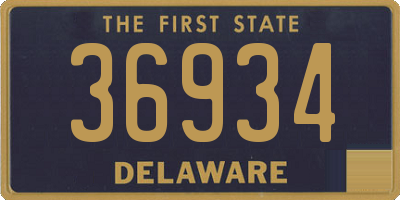 DE license plate 36934