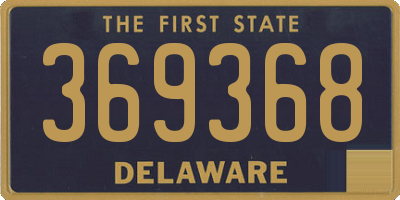 DE license plate 369368