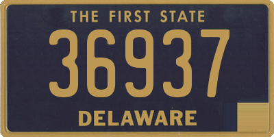 DE license plate 36937