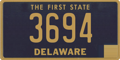 DE license plate 3694