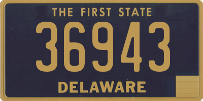 DE license plate 36943