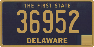 DE license plate 36952