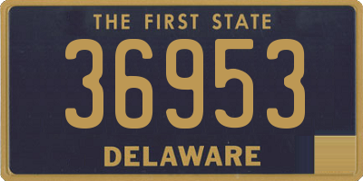 DE license plate 36953