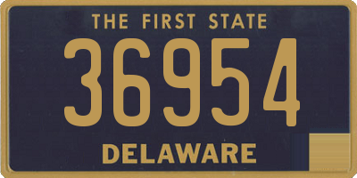 DE license plate 36954