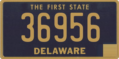 DE license plate 36956