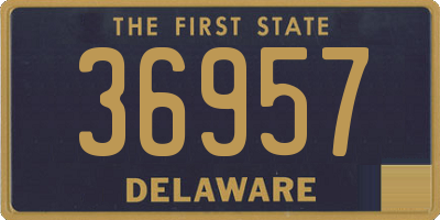 DE license plate 36957