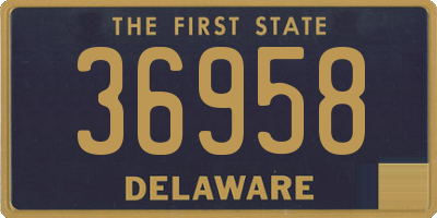 DE license plate 36958