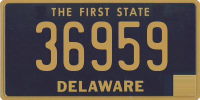 DE license plate 36959