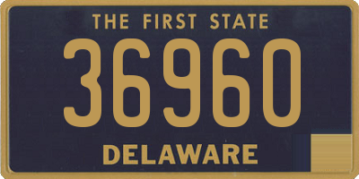 DE license plate 36960