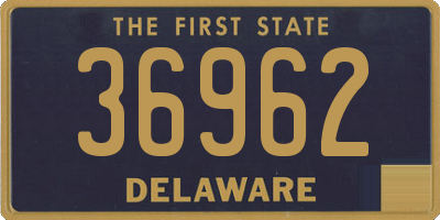 DE license plate 36962