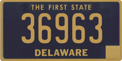 DE license plate 36963