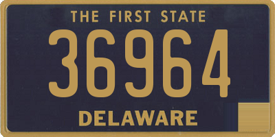DE license plate 36964
