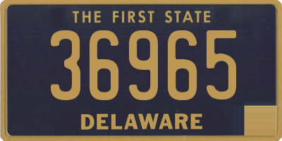 DE license plate 36965