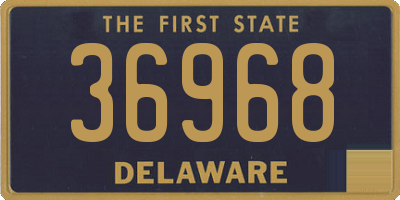 DE license plate 36968