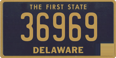 DE license plate 36969