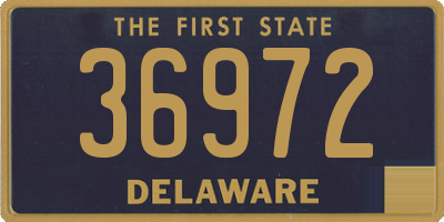 DE license plate 36972