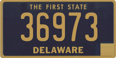 DE license plate 36973