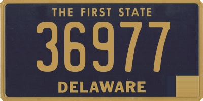 DE license plate 36977