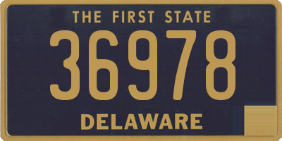 DE license plate 36978