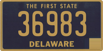 DE license plate 36983