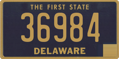 DE license plate 36984