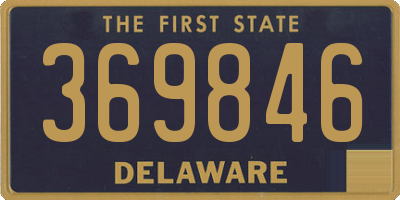 DE license plate 369846