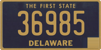 DE license plate 36985