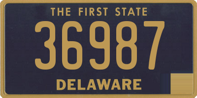 DE license plate 36987